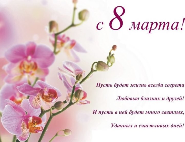 Поздравление с праздником весны 8 марта!
